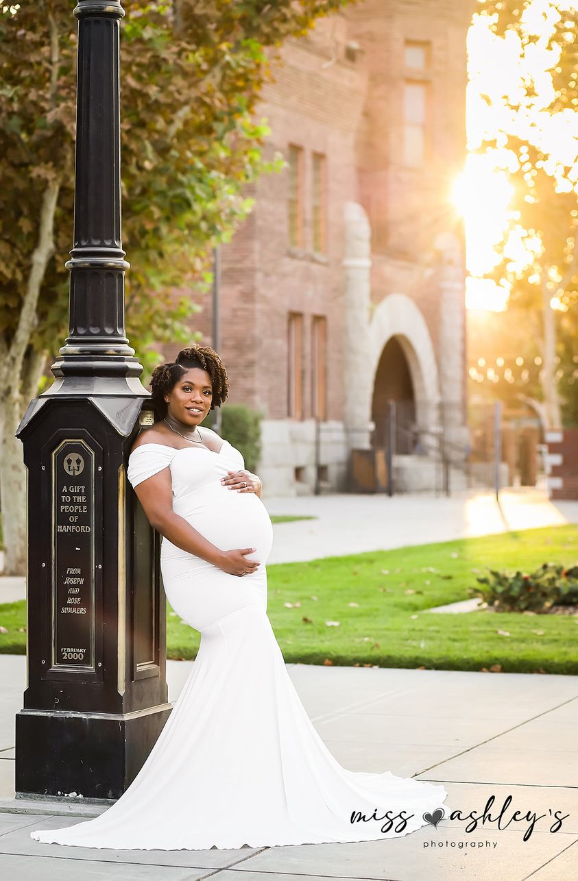 Pearl White Athena Maternity Photoshoot Gown One-Size