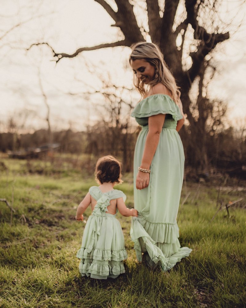 slim fit dress slacks Signature Wrap Dress in Sage Blossom – Jennafer Grace main image 0