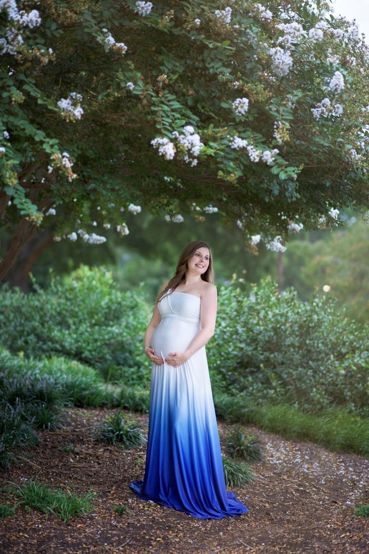 Arctic Ocean Ombre {Eternity} Convertible Maternity Gown - Chicaboo
