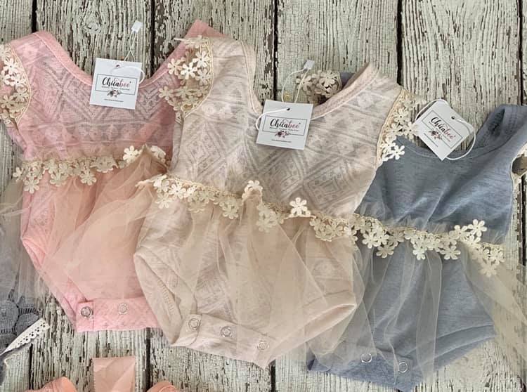 Ella Lace Tutu Dress (Choose Size & Color) 9 Months / Pink