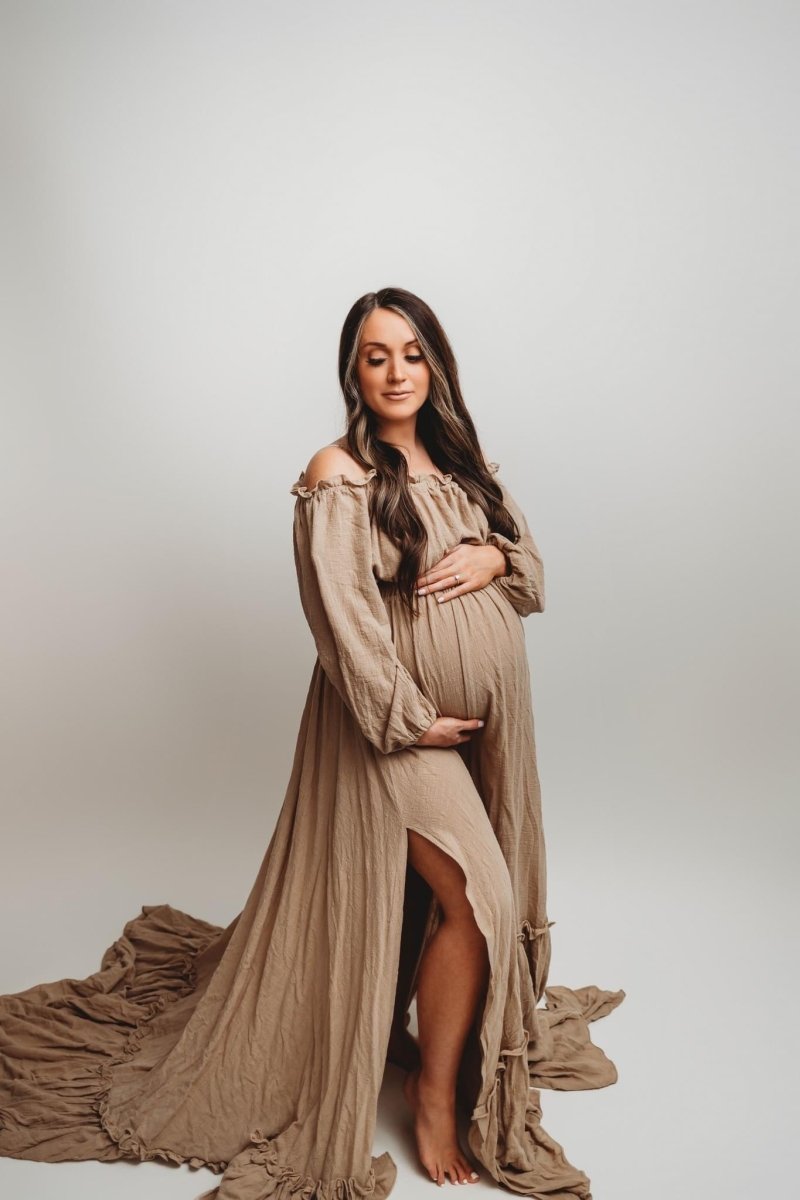 Eve Gown in Desert Sand. Fits Almost Everyone (suggested size 4-22+) - Chicaboo
