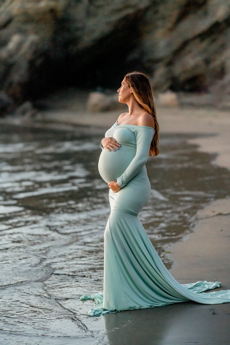 Sea Spray Serena Maternity Photoshoot Gown One-Size - Chicaboo