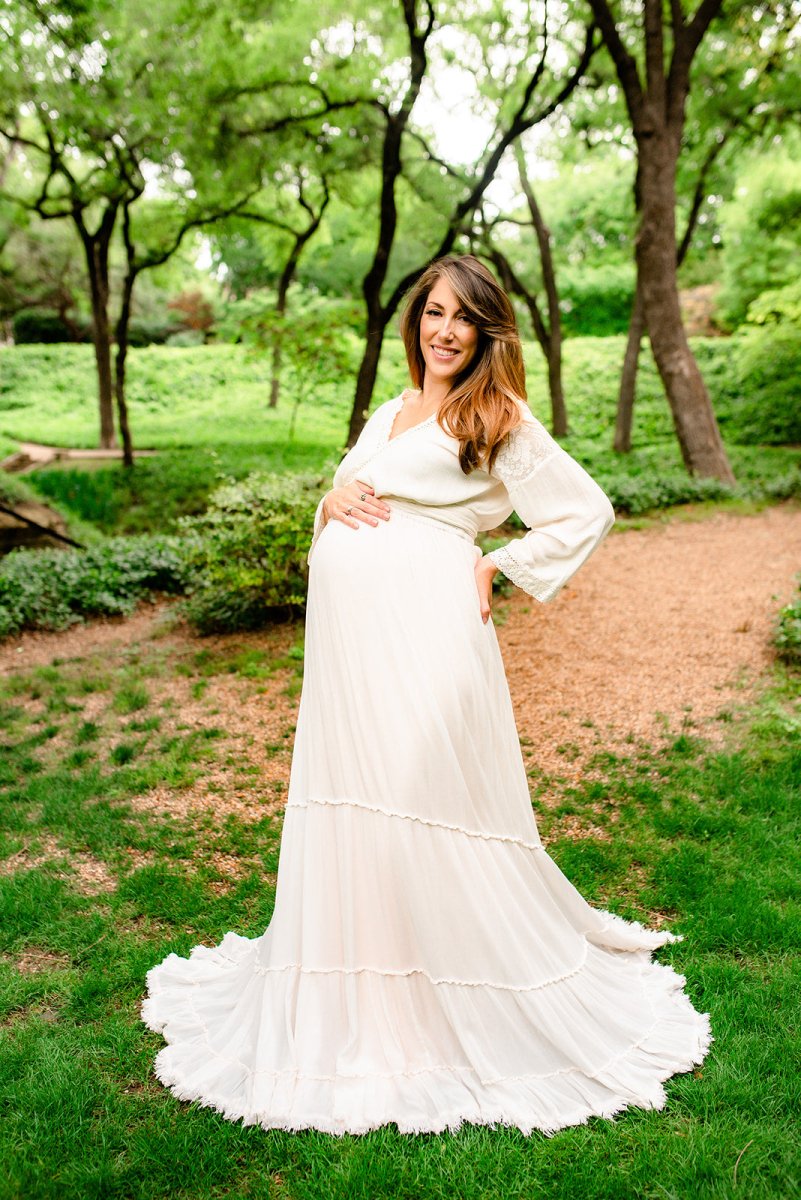 cream boho maternity dress Hazel Maternity Photoshoot Dress