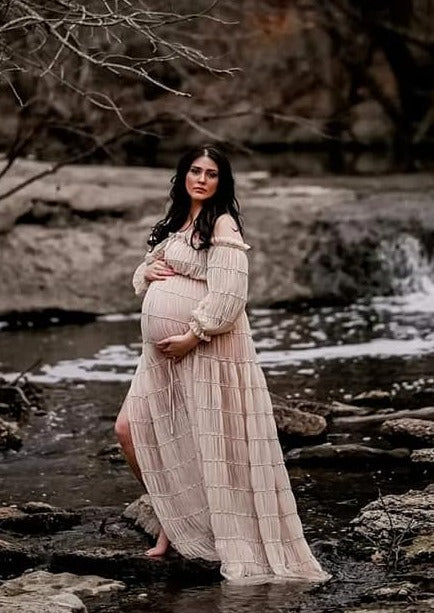 sheer dress for maternity shoot Sheer Dress