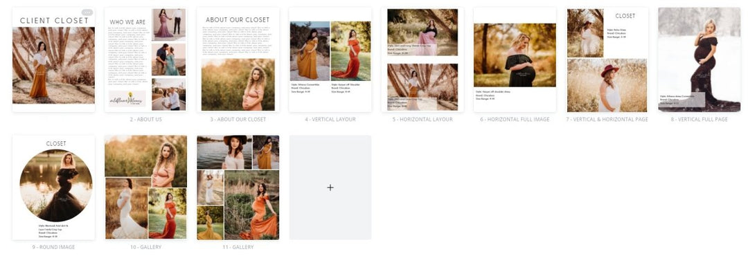 Customizable CLIENT CLOSET TEMPLATES - Chicaboo