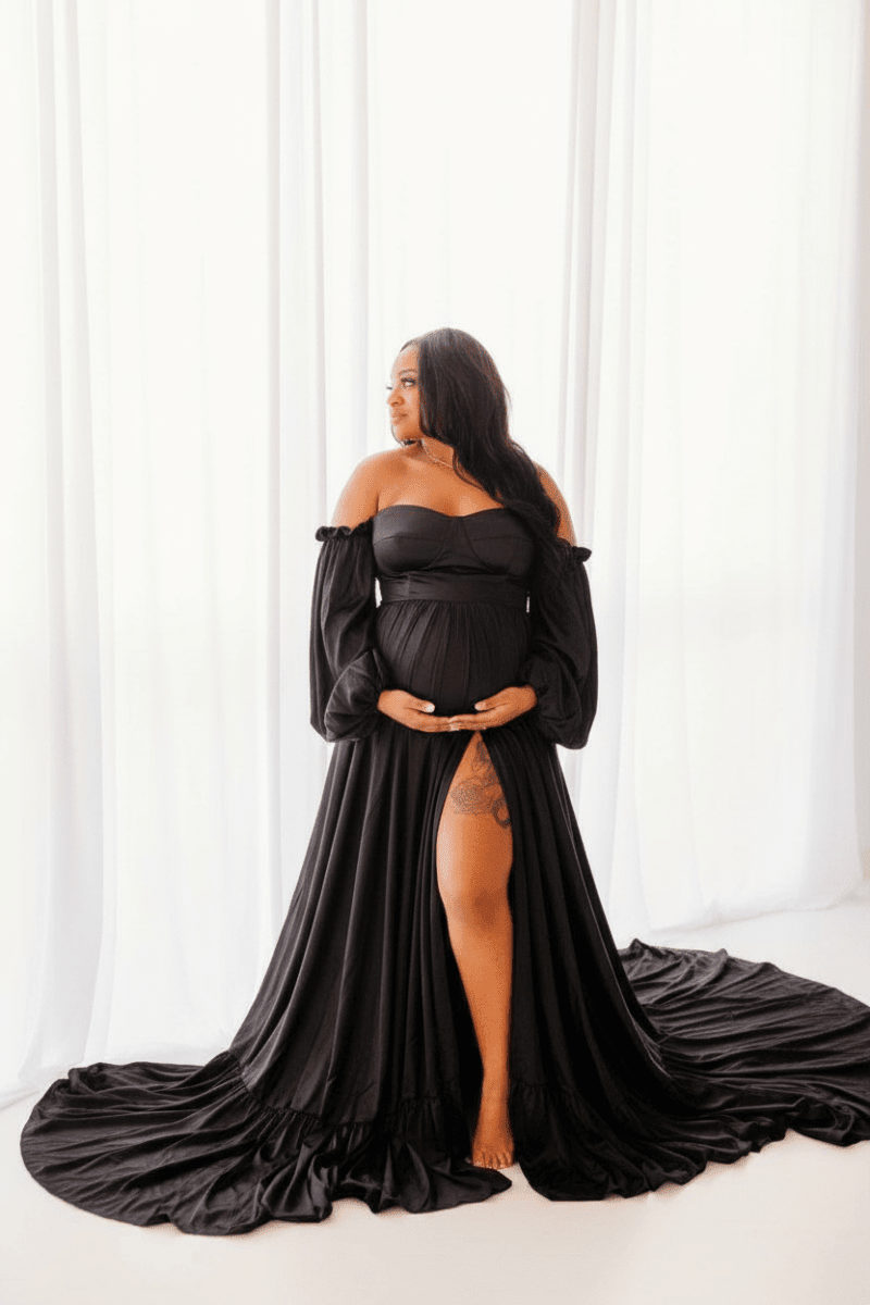 Faux Silk & Silky Satin Maternity Dresses & Drapes | Chicaboo - Chicaboo