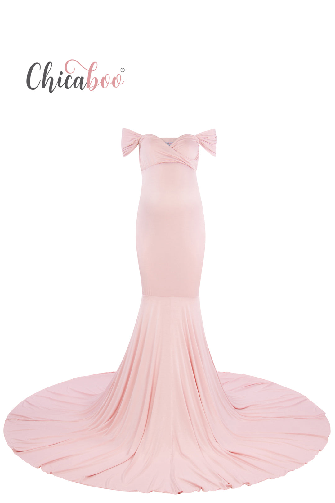 Athena Maternity Photoshoot Dress | Ballet Pink Jersey Gown, Convertible, One Size
