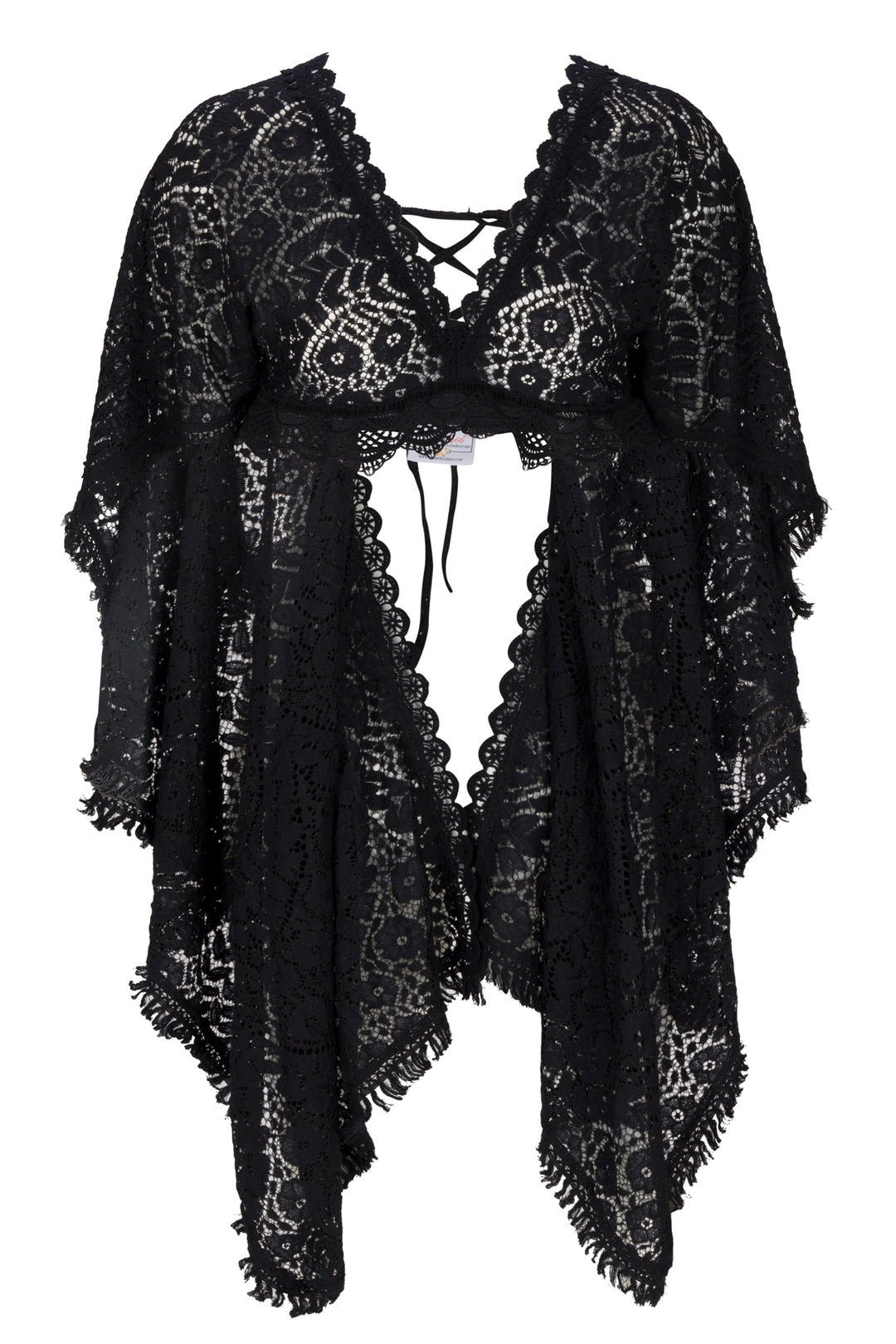 Black Cora Crop Top Unlined Lace (Size 4-12)