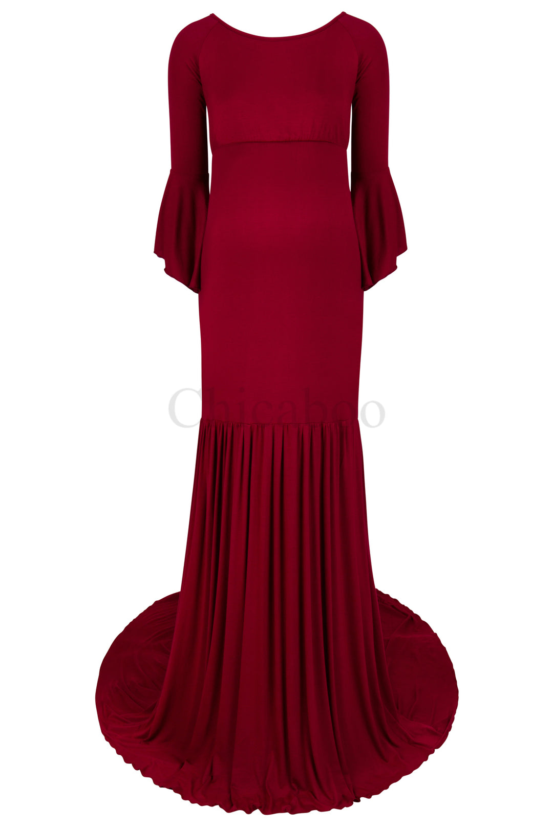 Merlot Signature Jersey {Juliet} Bell Sleeve Maternity Gown