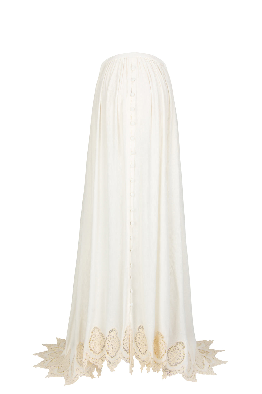 Vintage Cream Magnolia Long Skirt One-size