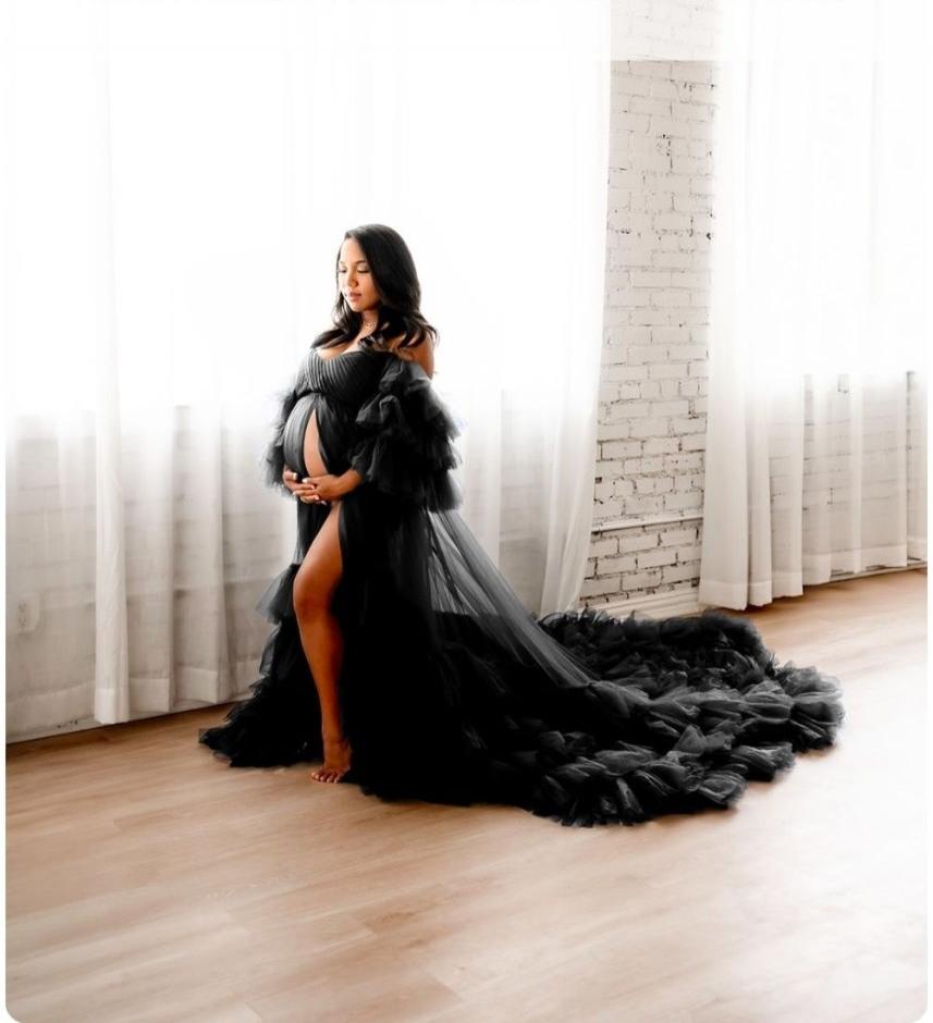Camilla Tulle Maternity Photoshoot Dress | Choose Color, Split Belly, Chicaboo Camilla Tulle Maternity Photoshoot Dress | Choose Color, Split Belly, Chicaboo