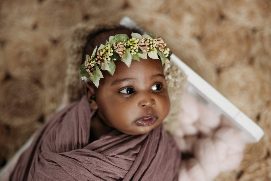 Cream and Gold - Wing and Tie Pippy Headband set - Chicaboo