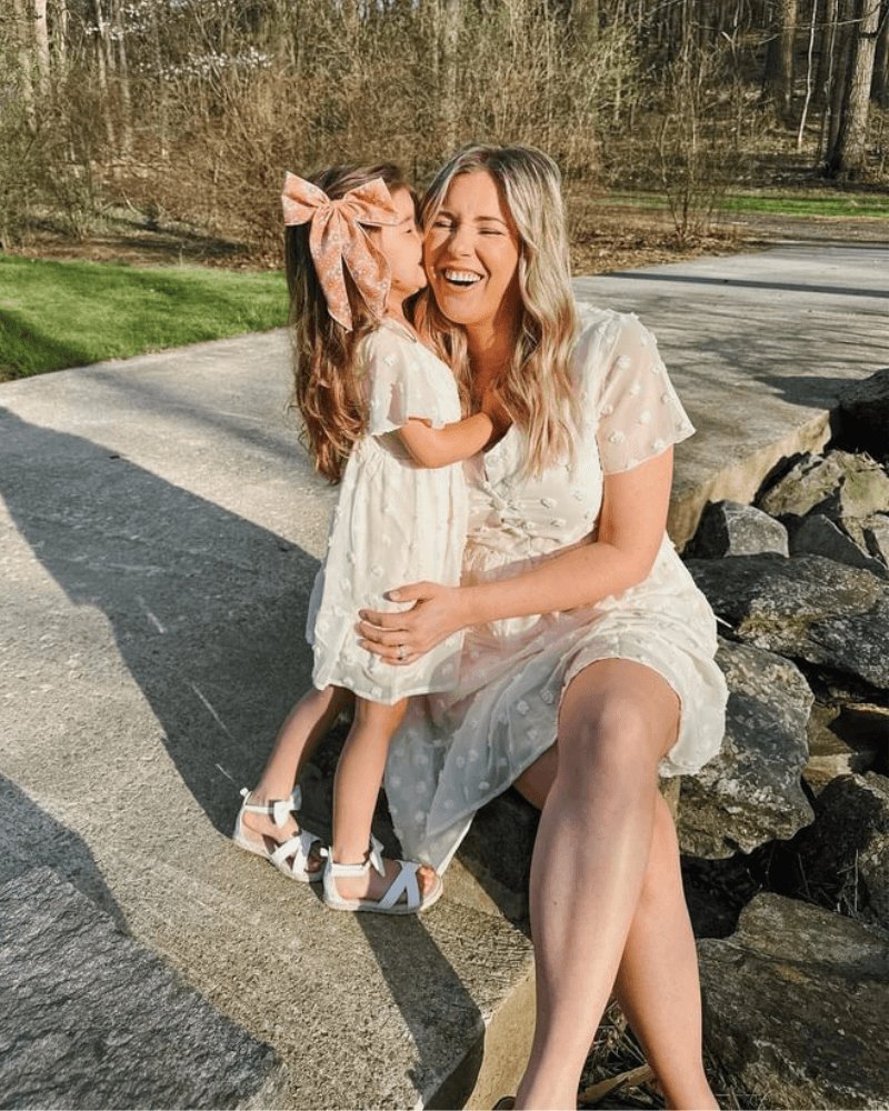 Eden Short Sleeve Dot Dress - Ivory - Chicaboo