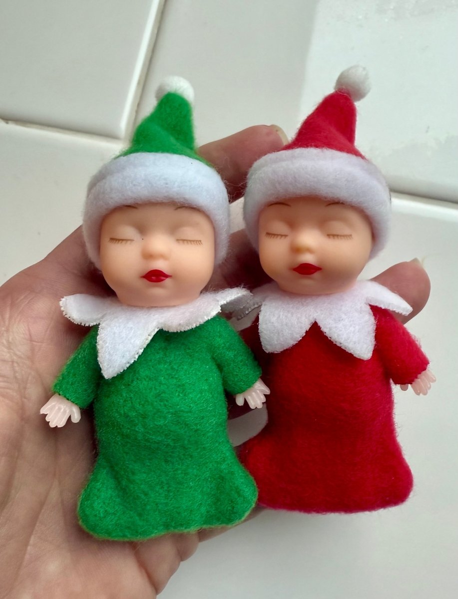 Elfkins™ Mini Newborn Christmas Elf • Baby Elf • Elf Mini • Stocking Stuffer | Choose Color - Chicaboo
