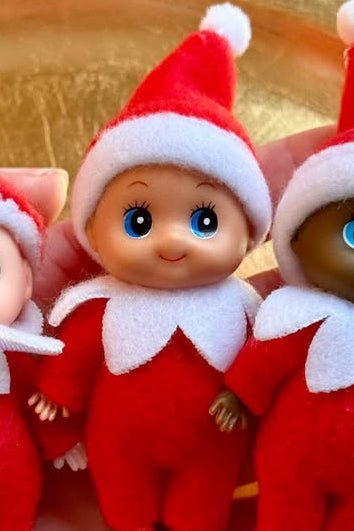 Elfkins™ Mini Posable Christmas Elf • Baby Elf • Elf Mini • Stocking Stuffer Choose Skintone - Chicaboo