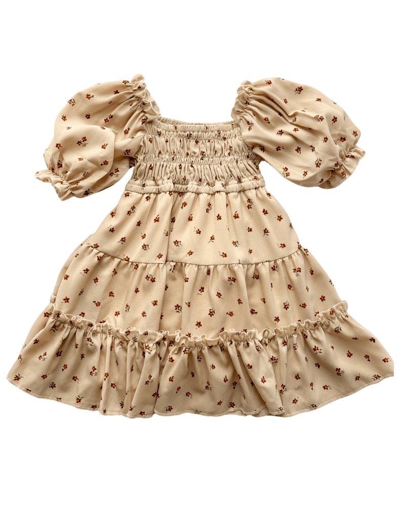 Katherine Dress - Brown Floral - Chicaboo