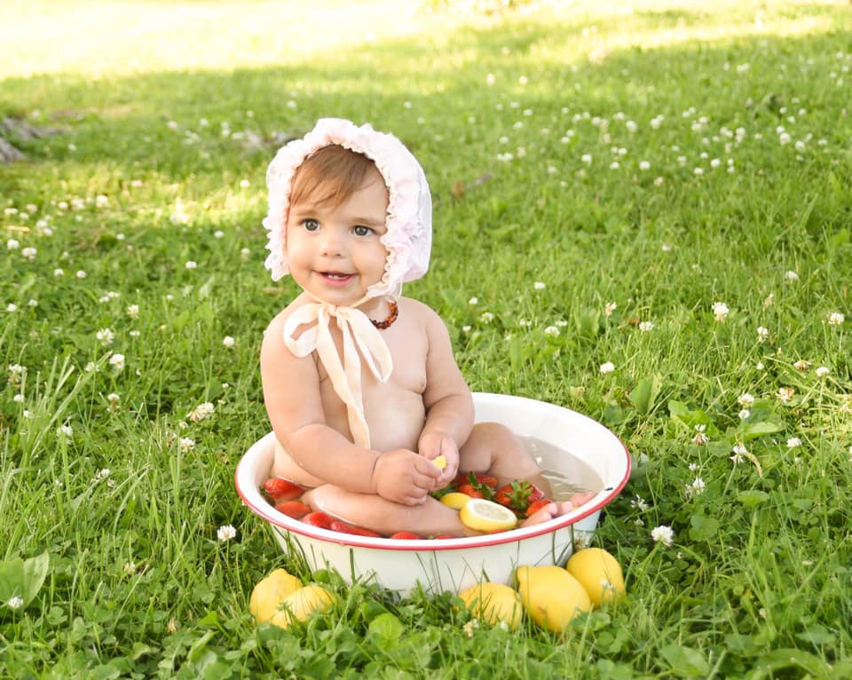 Lace Ruffle Sitter Bonnet | Aqua Infant & Toddler Photo Prop - Chicaboo