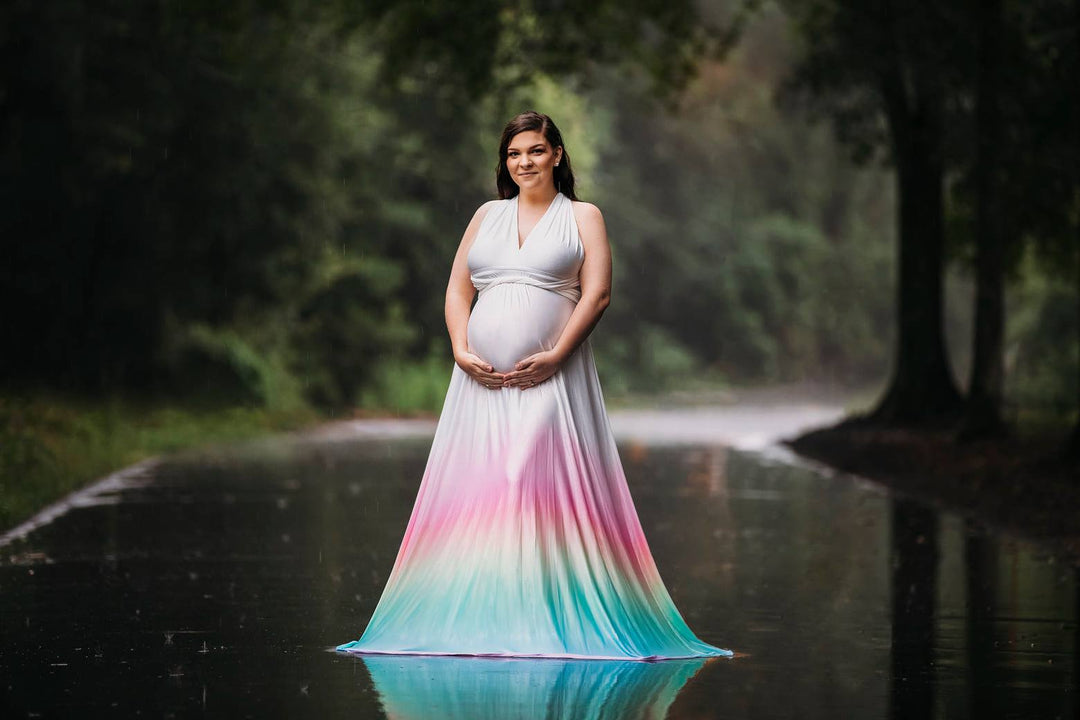 Maternity Wrap Dress - Periwinkle