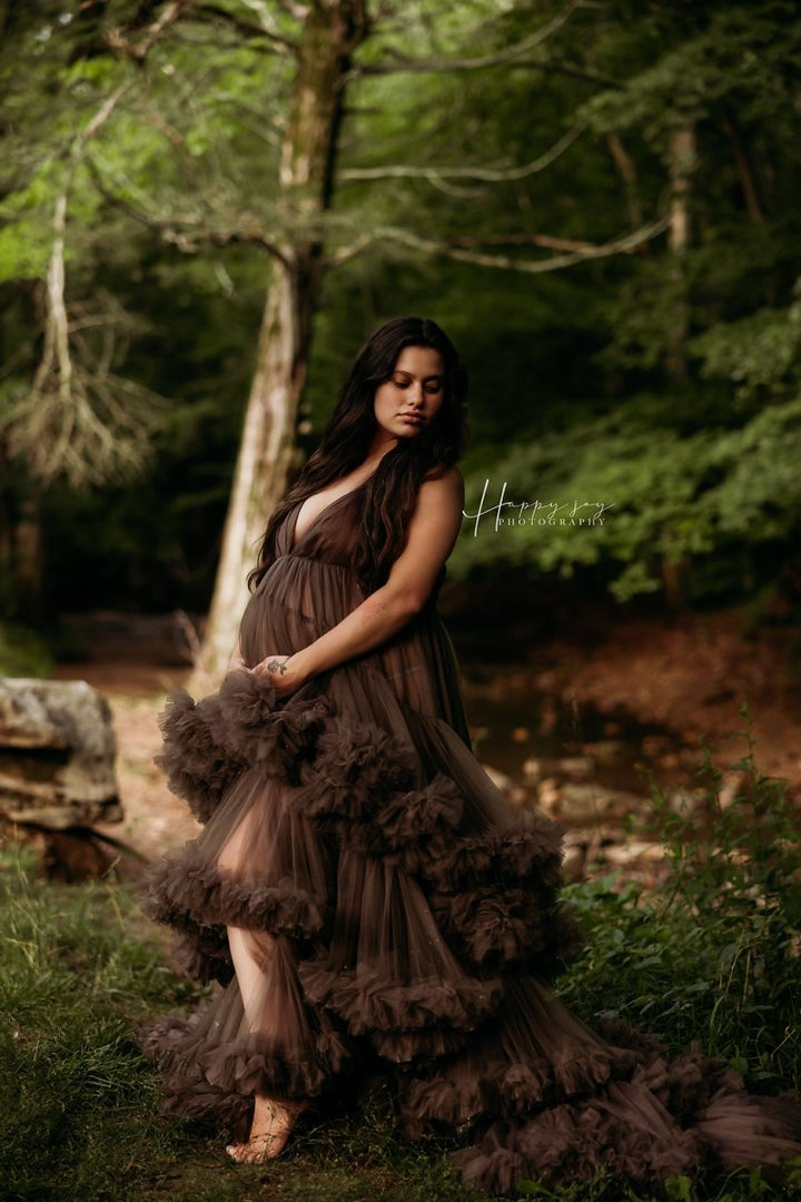 Shae Tulle Couture Maternity Gown with Bolero - Chicaboo