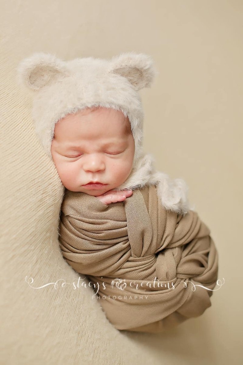 Snuggle Knit Newborn Wrap | Winter White Swaddle Stretch Wrap for Photography - Chicaboo