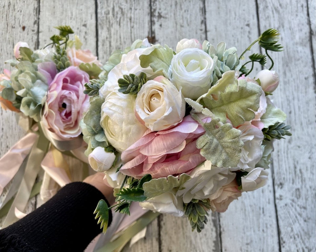 2 BOUQUET SET pastel (Large Bride & Small Bridesmaid) - Chicaboo