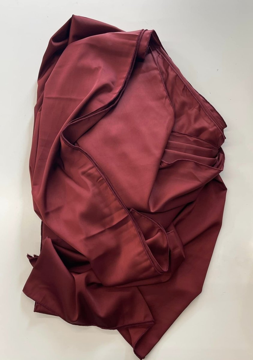 5 Yards Silky Drape Fabric in Auburn (sewn edges) - Chicaboo