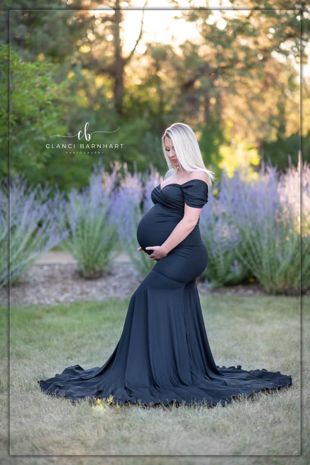 Black Onyx Athena Maternity Photoshoot Gown One-Size - Chicaboo