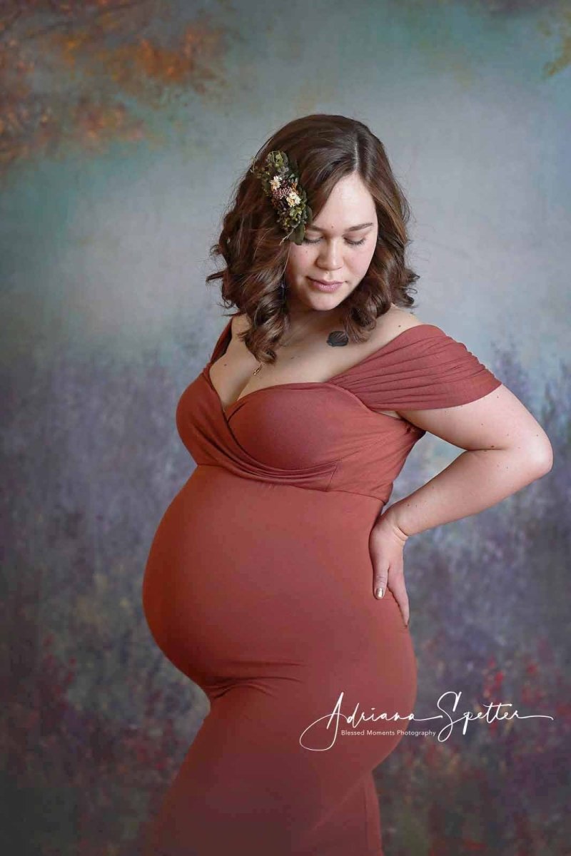 Copper Athena Maternity Photoshoot Gown One-Size - Chicaboo
