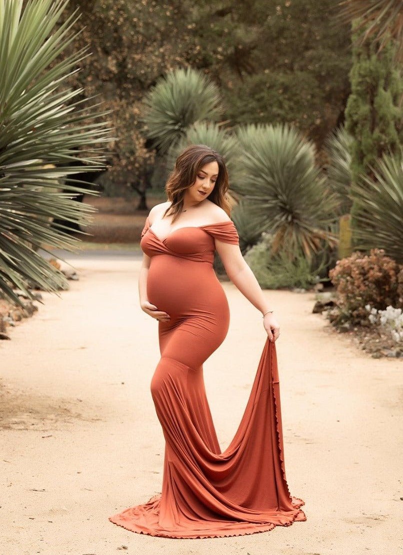 Copper Athena Maternity Photoshoot Gown One-Size - Chicaboo