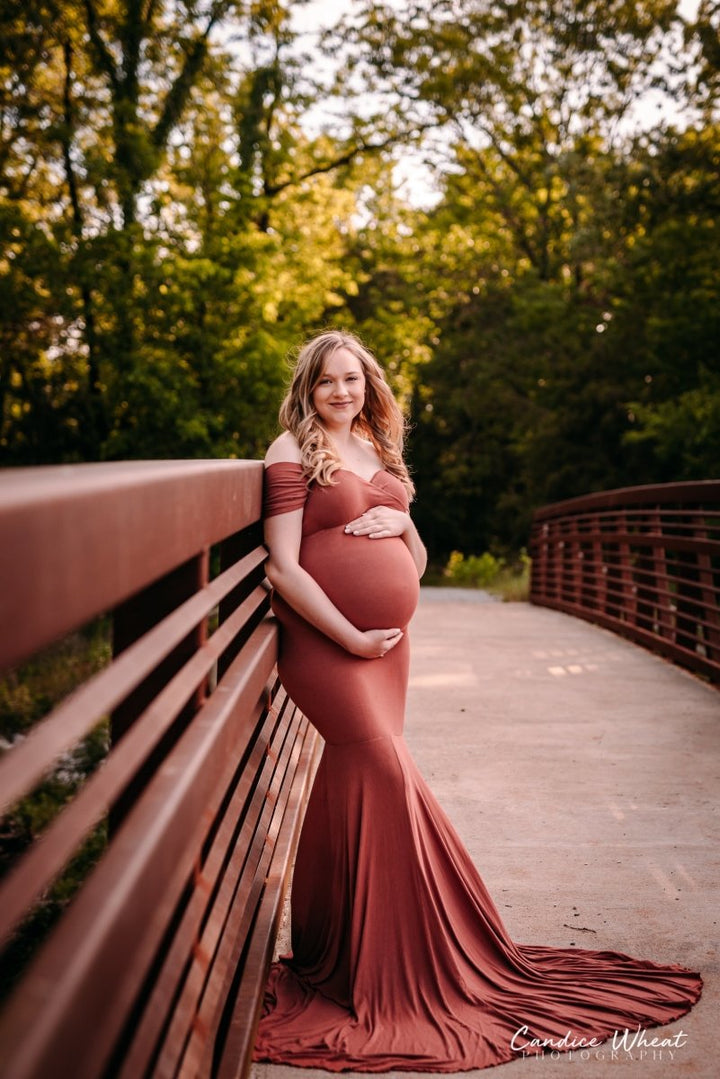 Copper Signature Jersey {Athena} Maternity Gown - Chicaboo