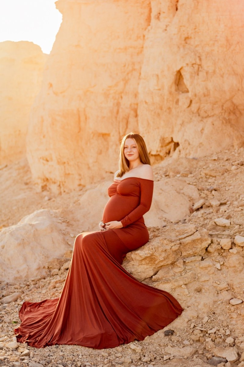 Copper Signature Jersey {Serena} Maternity Gown - Chicaboo