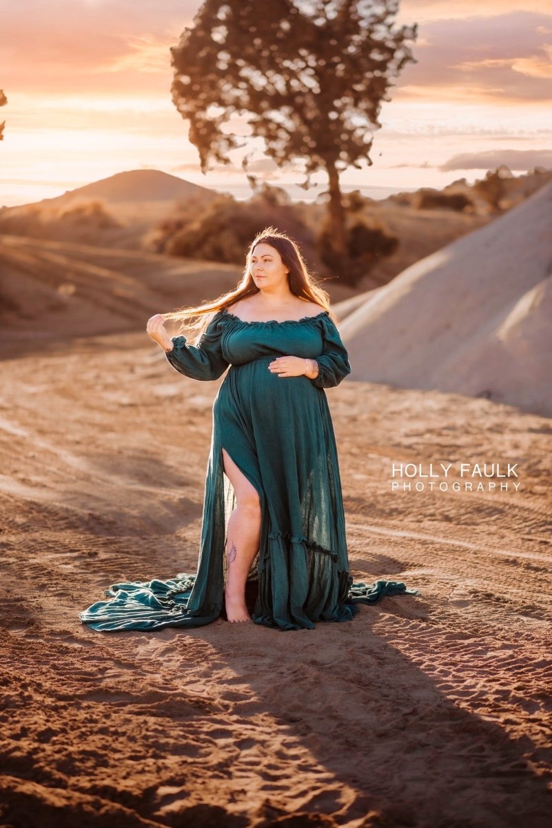 Eve Gown in Peaock Teal. Fits Almost Everyone (suggested size 4-22+) - Chicaboo