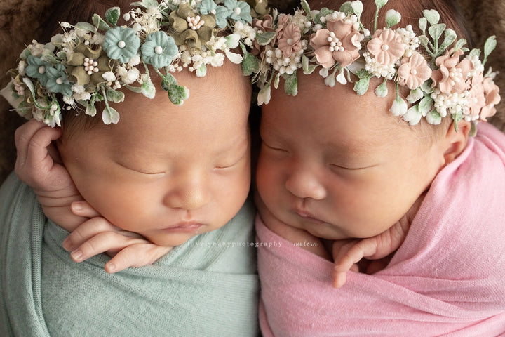 Flora newborn-sitter flower crown only (choose color) - ChicabooVIP