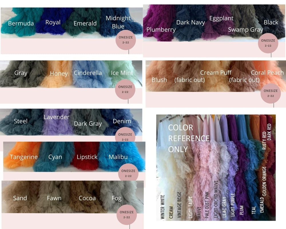 Preorder Ruffled Tulle Etta Robe (Choose Color) Estimated shipping late January - Chicaboo