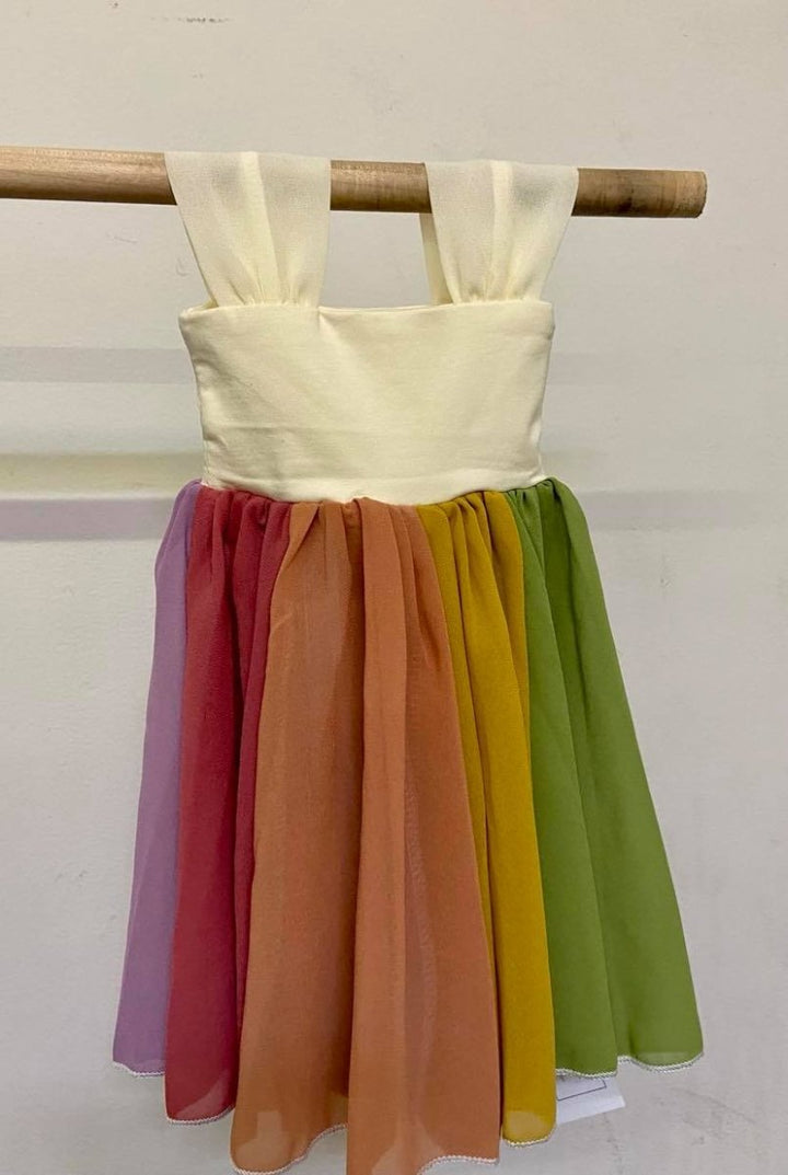 Rainbow Newborn {Promise} Rainbow Dress (Choose Colorway) - Chicaboo