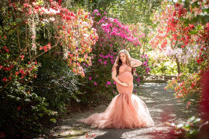 Rosegold Ariel Maternity Photoshoot Dress Onesize - Chicaboo