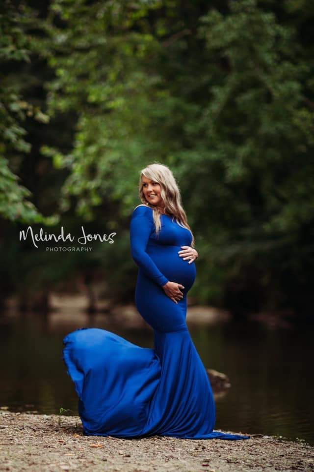 Royal Blue {Eden} Luxe Jersey Maternity Gown - Chicaboo