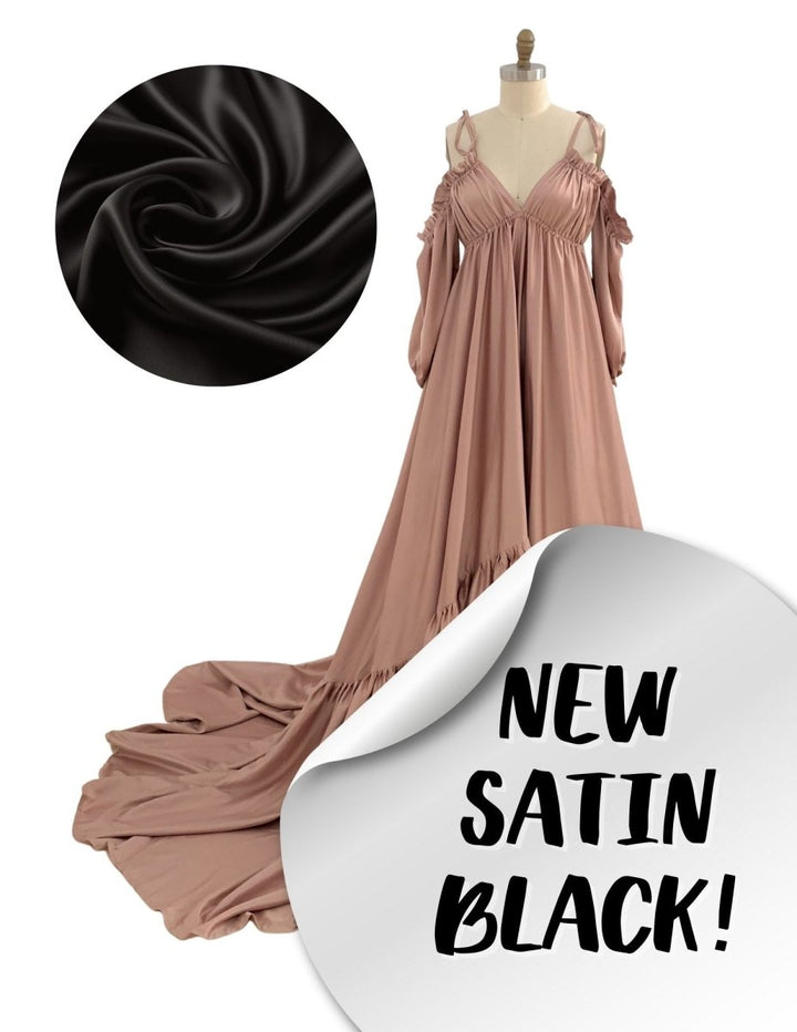 Satin Black Paloma Gown Onesize 4-12/14 - Chicaboo