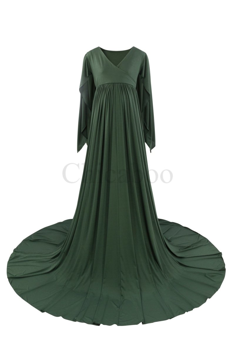 Seaweed Luxe Jersey {Iris} Maternity Gown (reversible) - Chicaboo