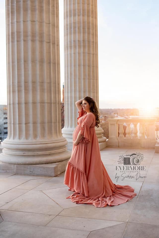 Soft Linen Aspen Gown in Rosegold - Chicaboo