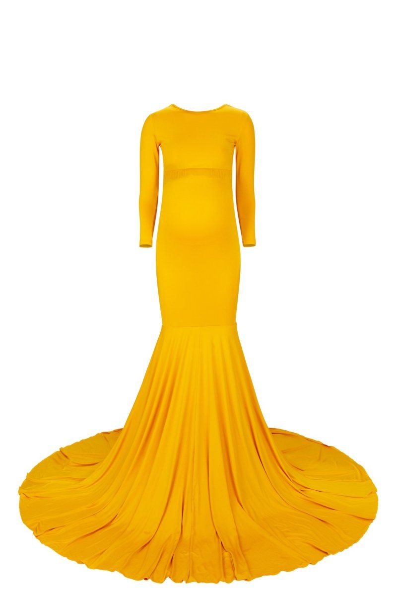 Eden Maternity Photoshoot Dress | Sunflower Long Sleeve Jersey Gown, C Chicaboo Eden Maternity Photoshoot Dress | Sunflower Long Sleeve Jersey Gown, C Chicaboo