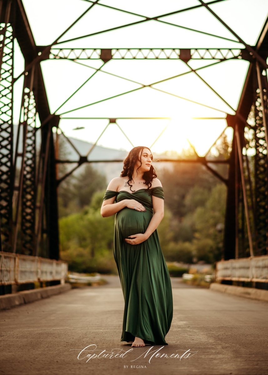 Winter Presale Seaweed Athena Maternity Photoshoot Gown One-Size - Chicaboo